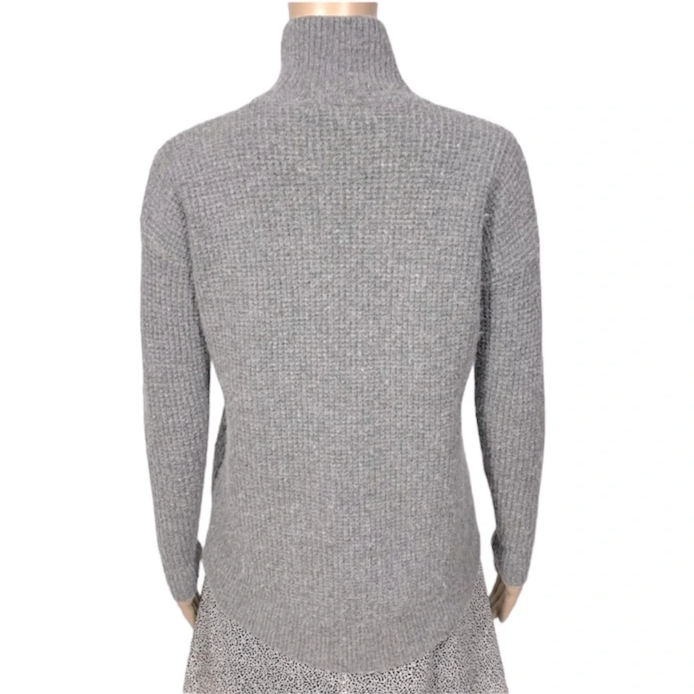 MADEWELL Grey Wool Blend Turtleneck Knit Merino Wool Blend Pullover Size XS
